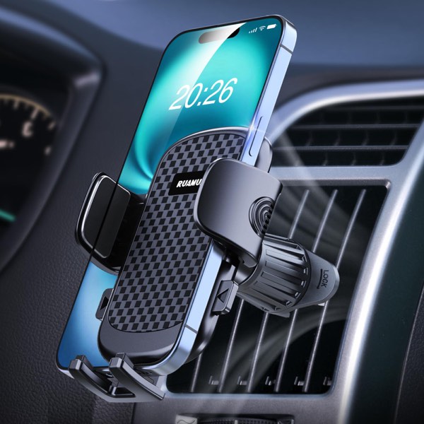 [2026 NEW] Car Phone Holder for Vertical/Horizontal Vent【Upgraded Metal Hook Clip】【Wider Clamp&Fit Thicker Case】Universal Cellphone Stand Car Mount Cradle for iPhone 17 Pro Max 16 15 14 13 Air Android