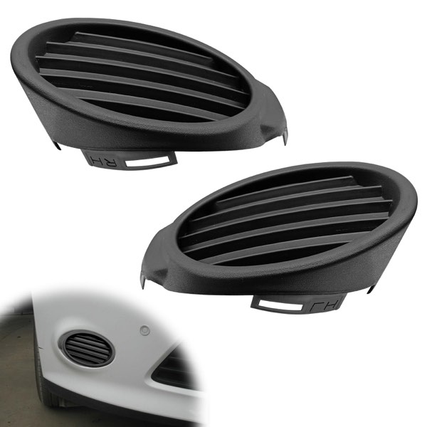 1 Pair Front Fog Light Cover Compatible with F0rd Focus 2012 2013 2014 Left Driver Right Passenger Side Car Lamp Hole Cover Insert Left & Right Black Repalce CP9Z17B814A CP9Z17B814B
